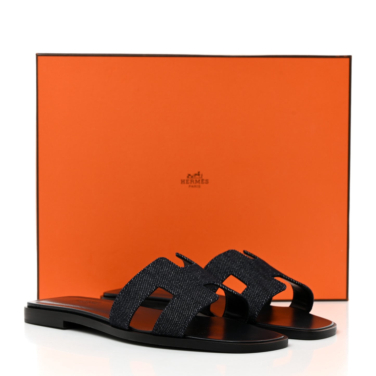 Denim Canvas Oran Sandals 36 Bleu Brut