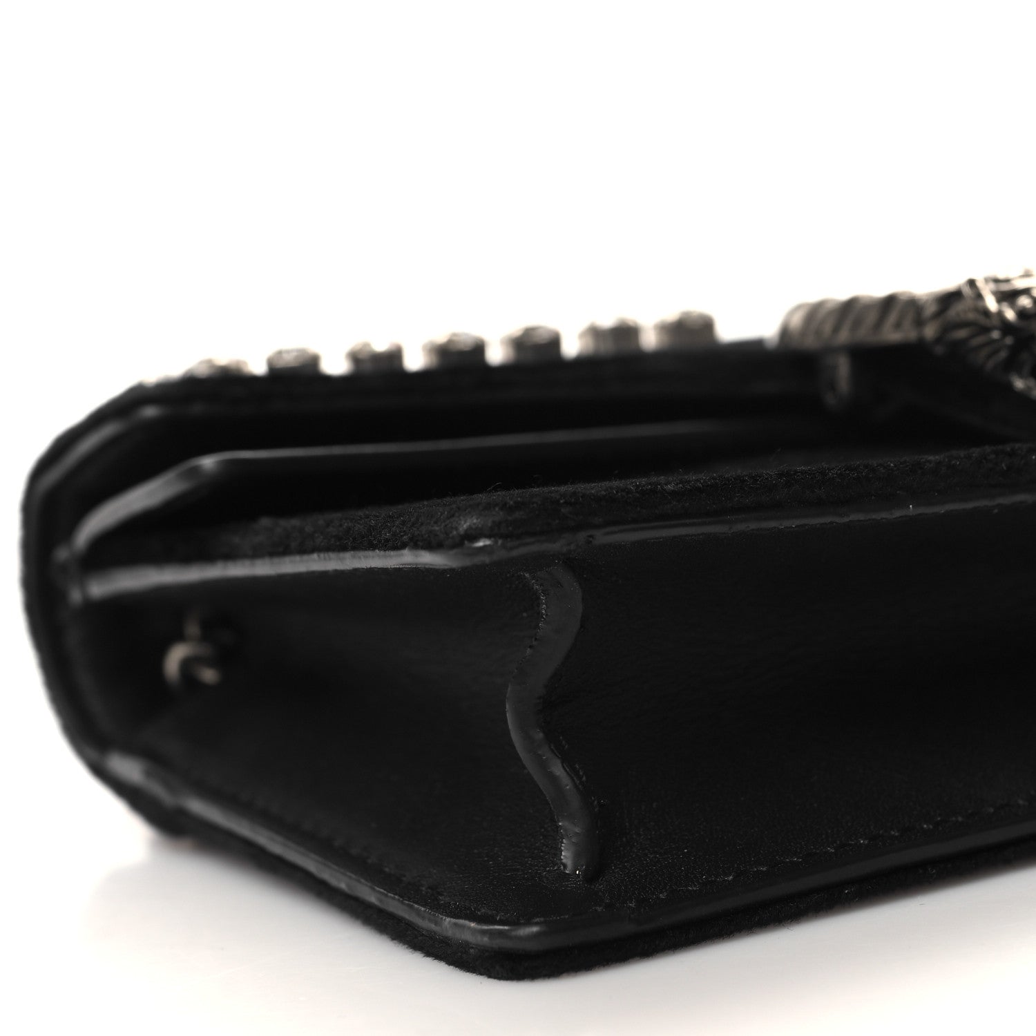 Gucci Velvet Crystal Super Mini Dionysus Shoulder Bag Black 8 of 10