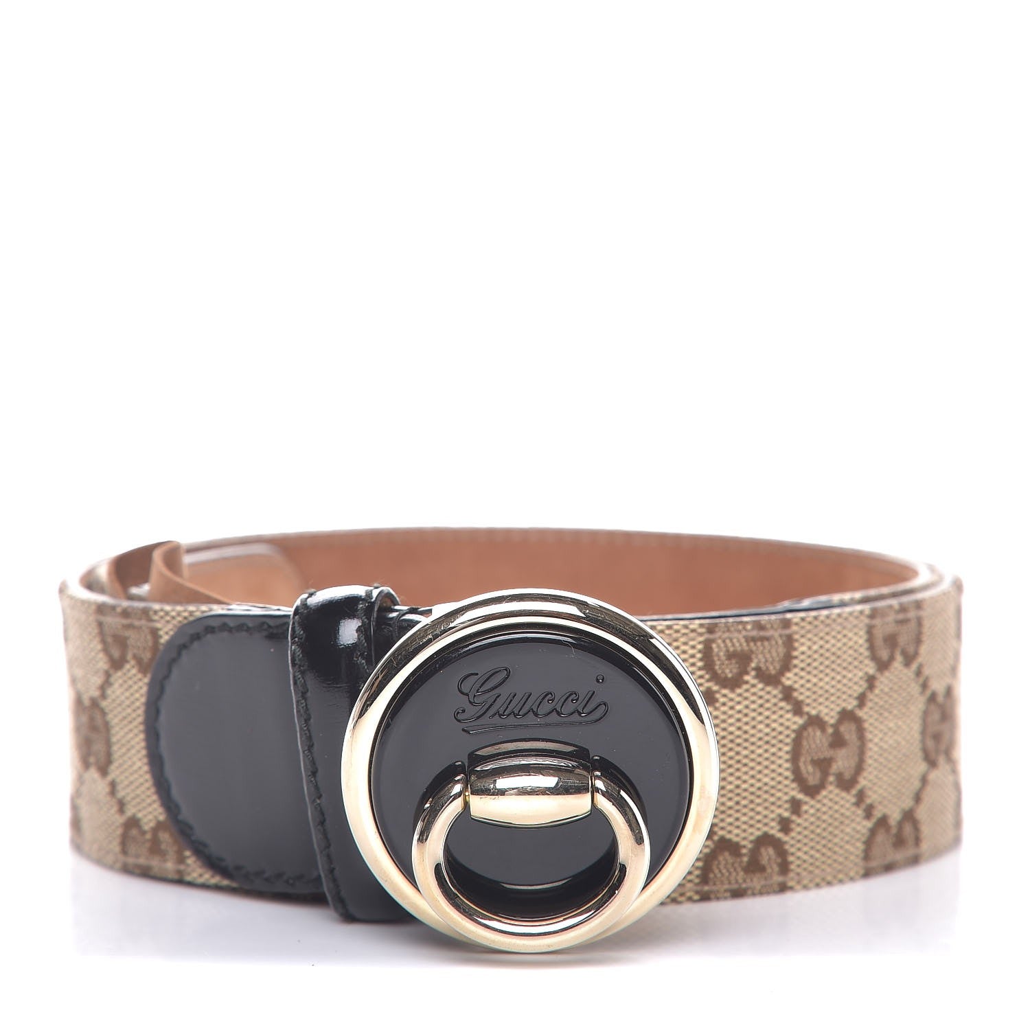 Gucci Monogram Belt 85 34 Black 1 of 8