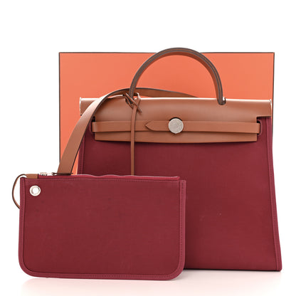 Hermes Vache Hunter Toile Herbag Zip 31 PM Rubis 15 of 15