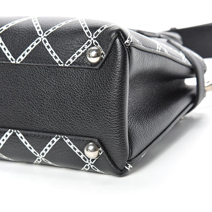 Burberry Goatskin Link Print Baby Banner Tote Black 10 of 11