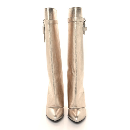 Givenchy Metallic Calfskin Shark Lock Pant Boots 39 Silvery 2 of 7
