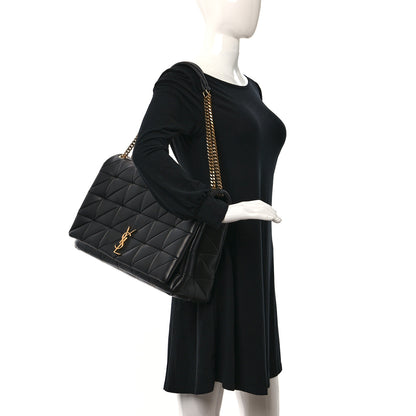 Saint Laurent Lambskin Matelasse Monogram Oversized Jamie Black 2 of 9