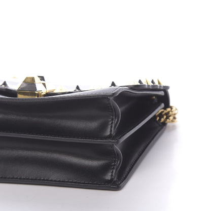 Fendi Vitello Liberty Metal Scalloped Multi Studded Small Kan I Shoulder Bag Black 9 of 11