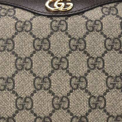 Gucci GG Supreme Monogram Textured Dollar Calfskin Small Ophidia Hobo Beige Ebony New Acero 8 of 10