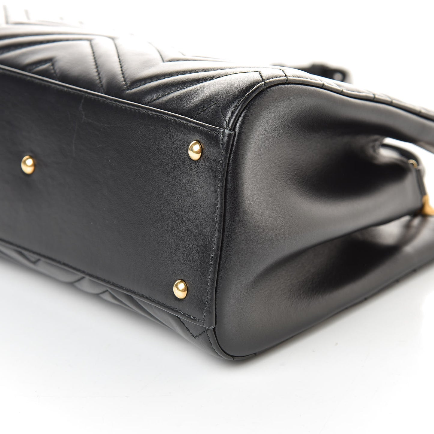 Calfskin Matelasse Small GG Marmont Tote Black