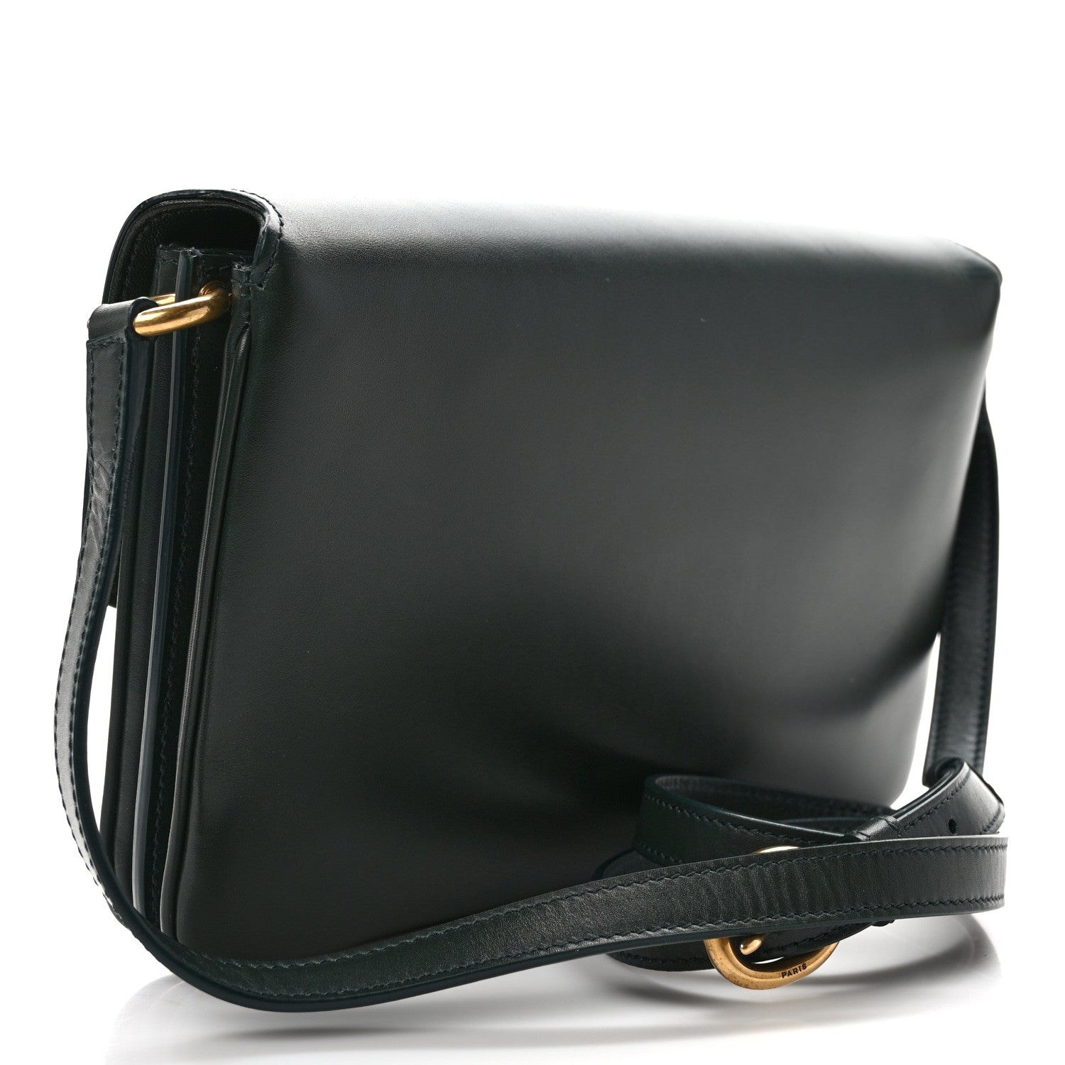 Saint Laurent Smooth Calfskin Le Maillon Satchel Vert Fonce 3 of 8