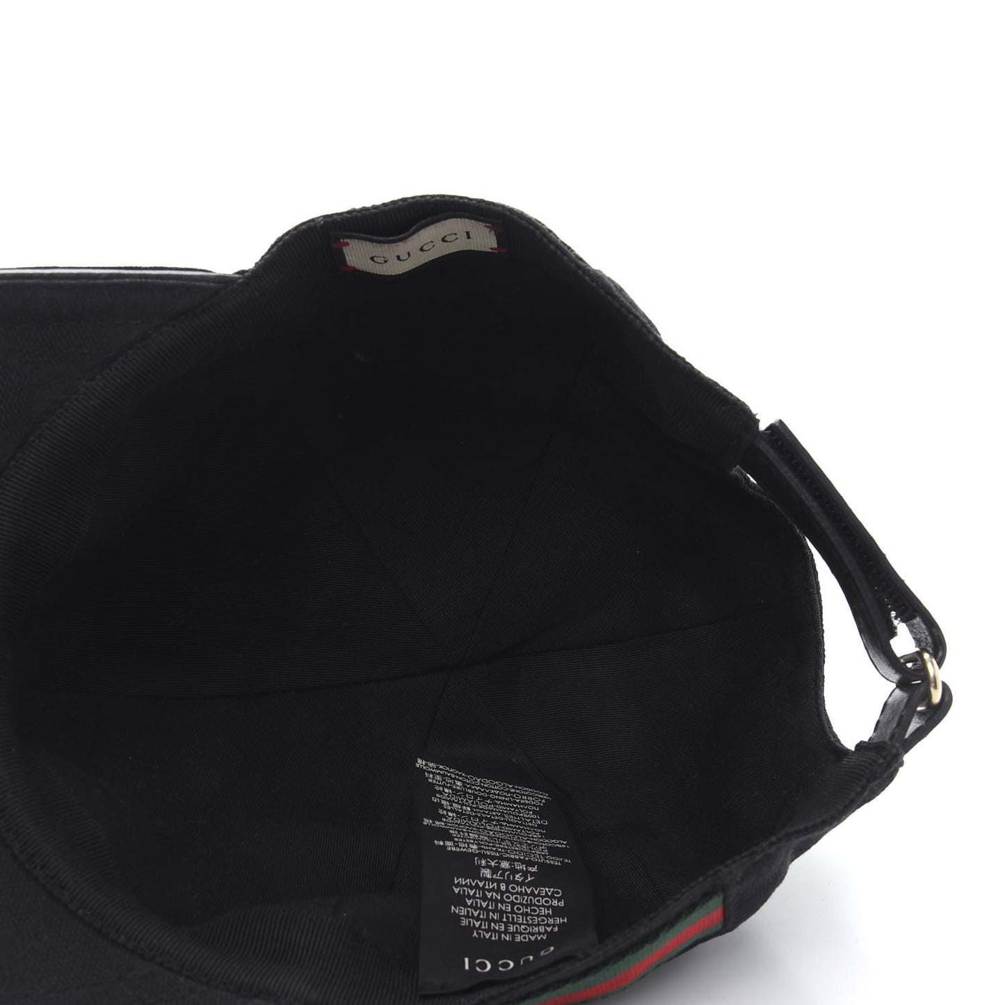 Monogram Web Baseball Hat XL Black