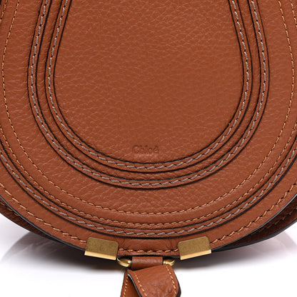 Chloe Calfskin Mini Marcie Round Crossbody Bag Tan 10 of 10