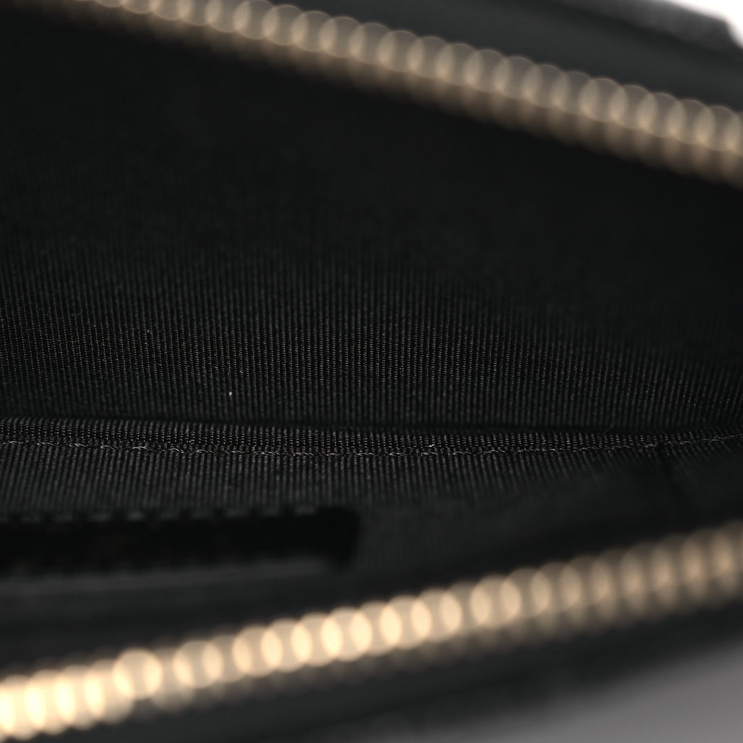 Caviar Quilted French New Wave Flat Wallet Pouch Black