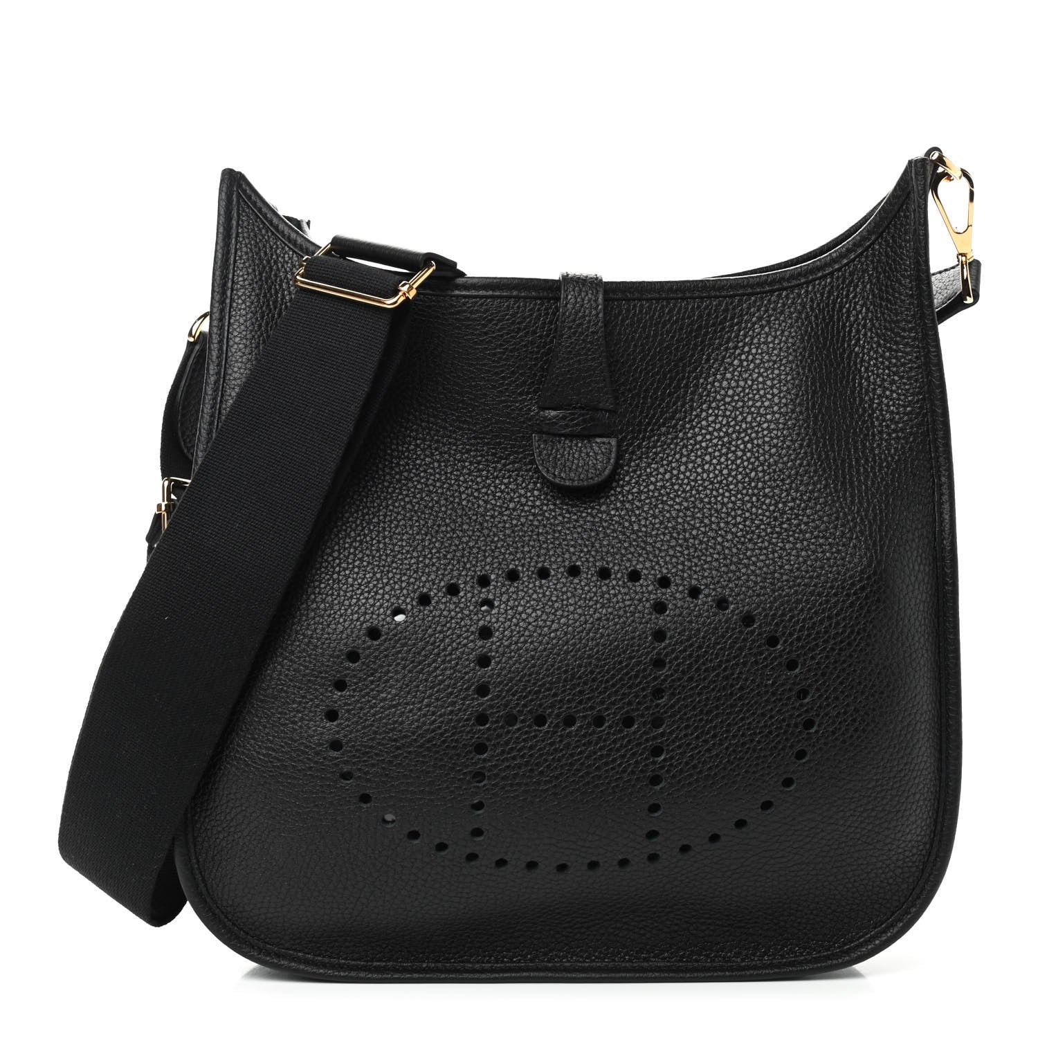 Hermes Taurillon Clemence Evelyne III PM Black 1 of 9