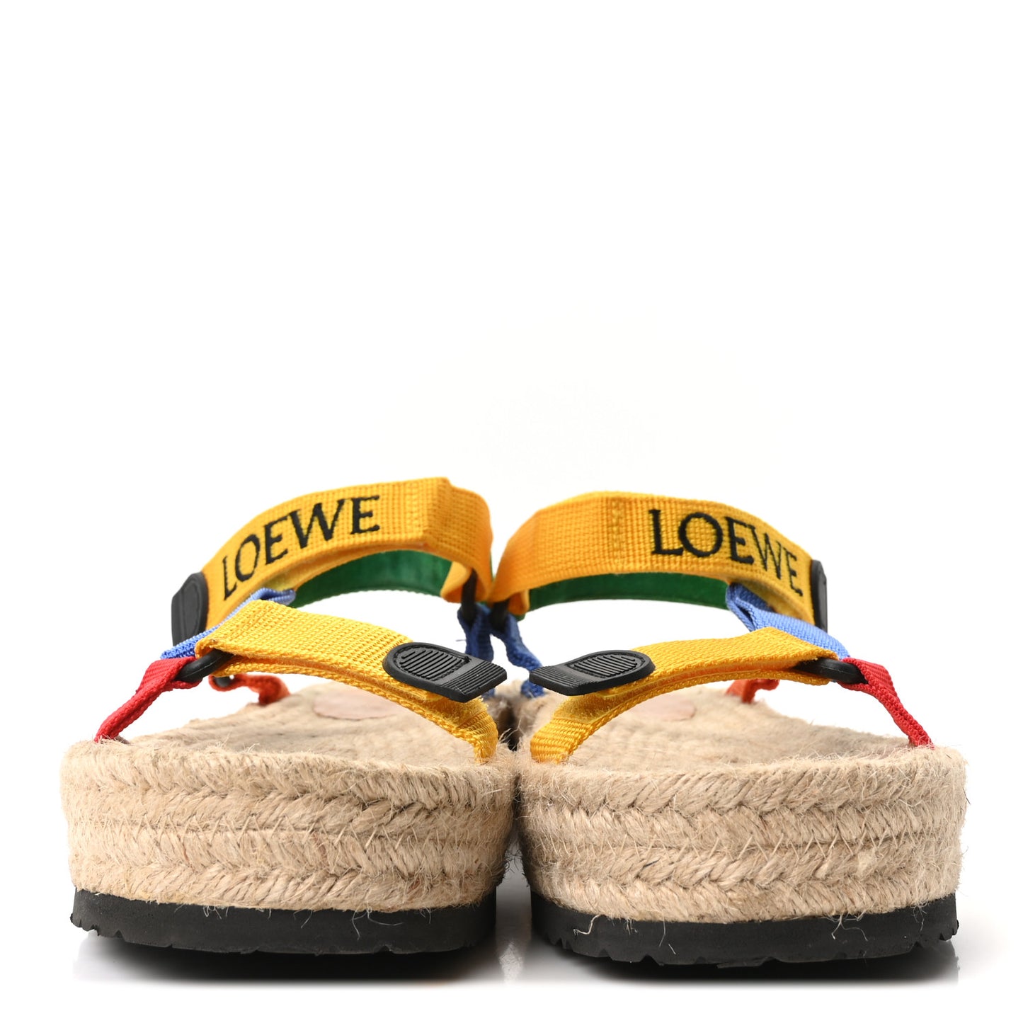 Raffia Paula's Ibiza Strappy Espadrille Sandals 40 Multicolor