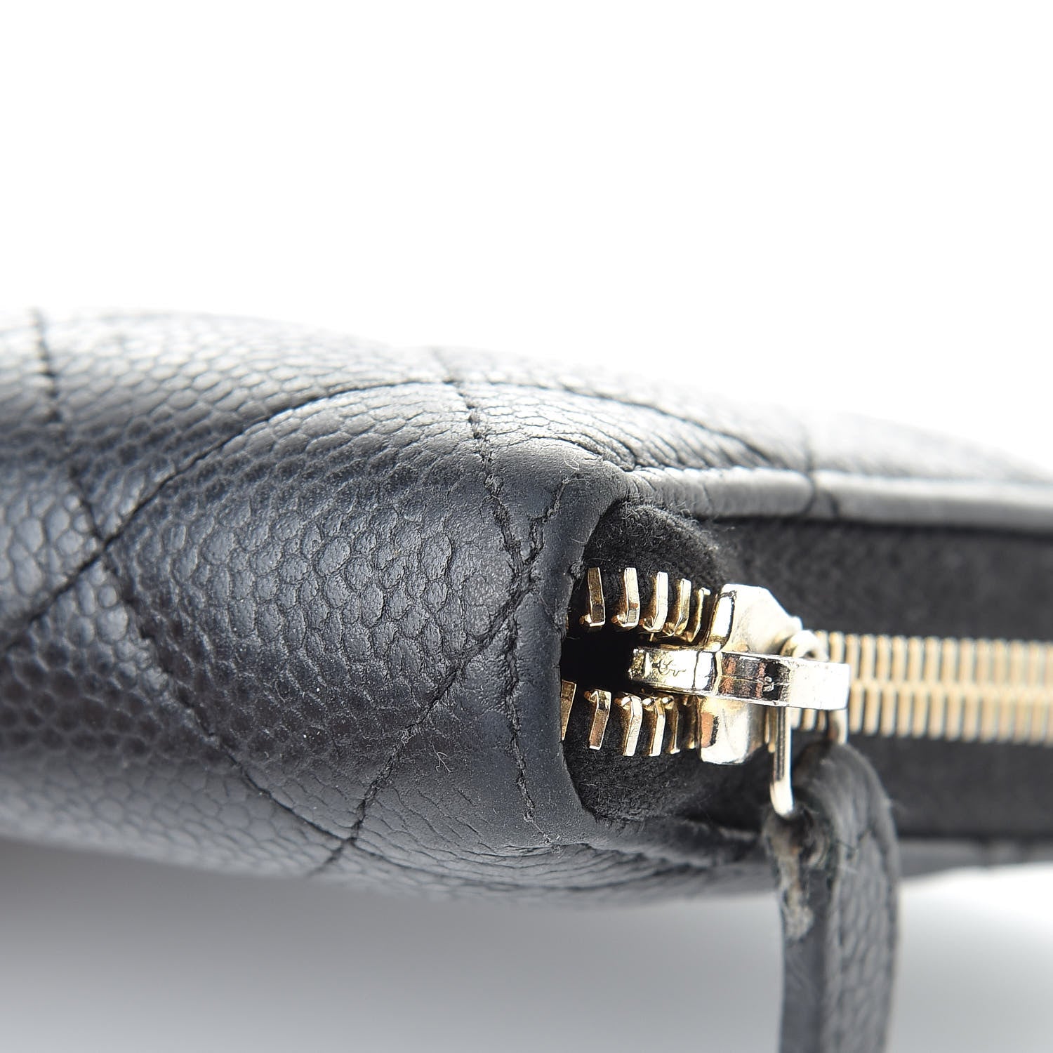 Chanel Caviar Quilted Large Gusset Zip Around Wallet Black 11 of 16