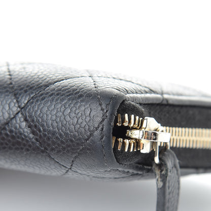 Chanel Caviar Quilted Large Gusset Zip Around Wallet Black 11 of 16