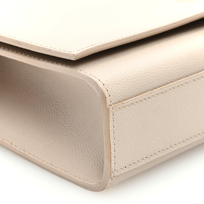 Saint Laurent Grain De Poudre Medium Monogram Kate Satchel Nude Powder 8 of 11