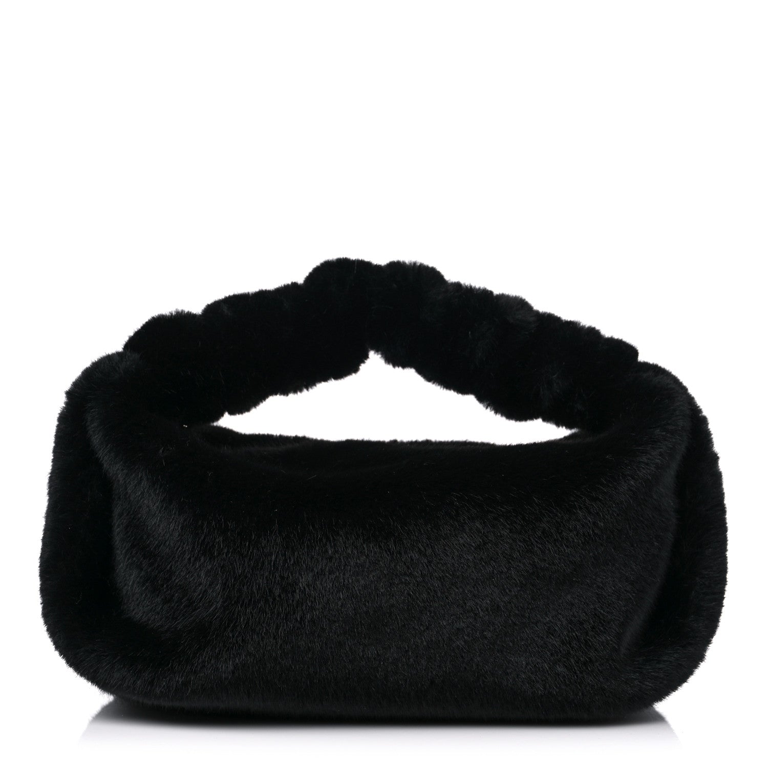 Alexander Wang Faux Fur Small Scrunchie Bag Black 1 of 9