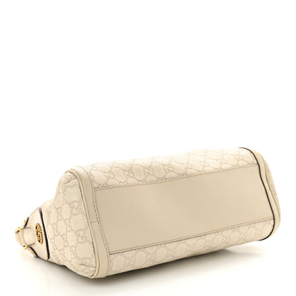 Gucci Guccissima Small Scarlett Studded Interlocking G Hobo Off White 4 of 14