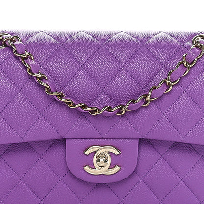Chanel Caviar Quilted Small Double Flap Purple 8 of 10