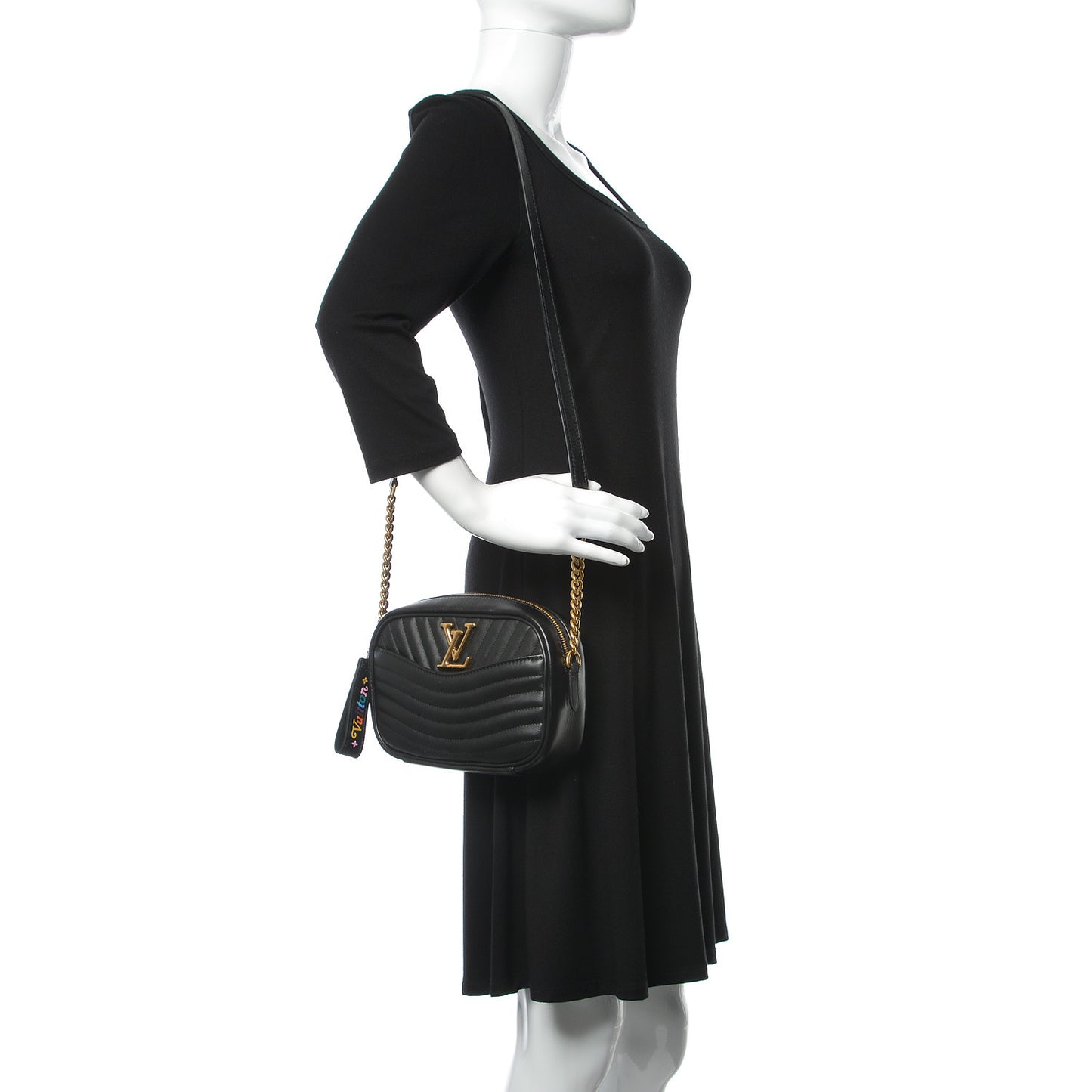 Calfskin New Wave Camera Bag Black