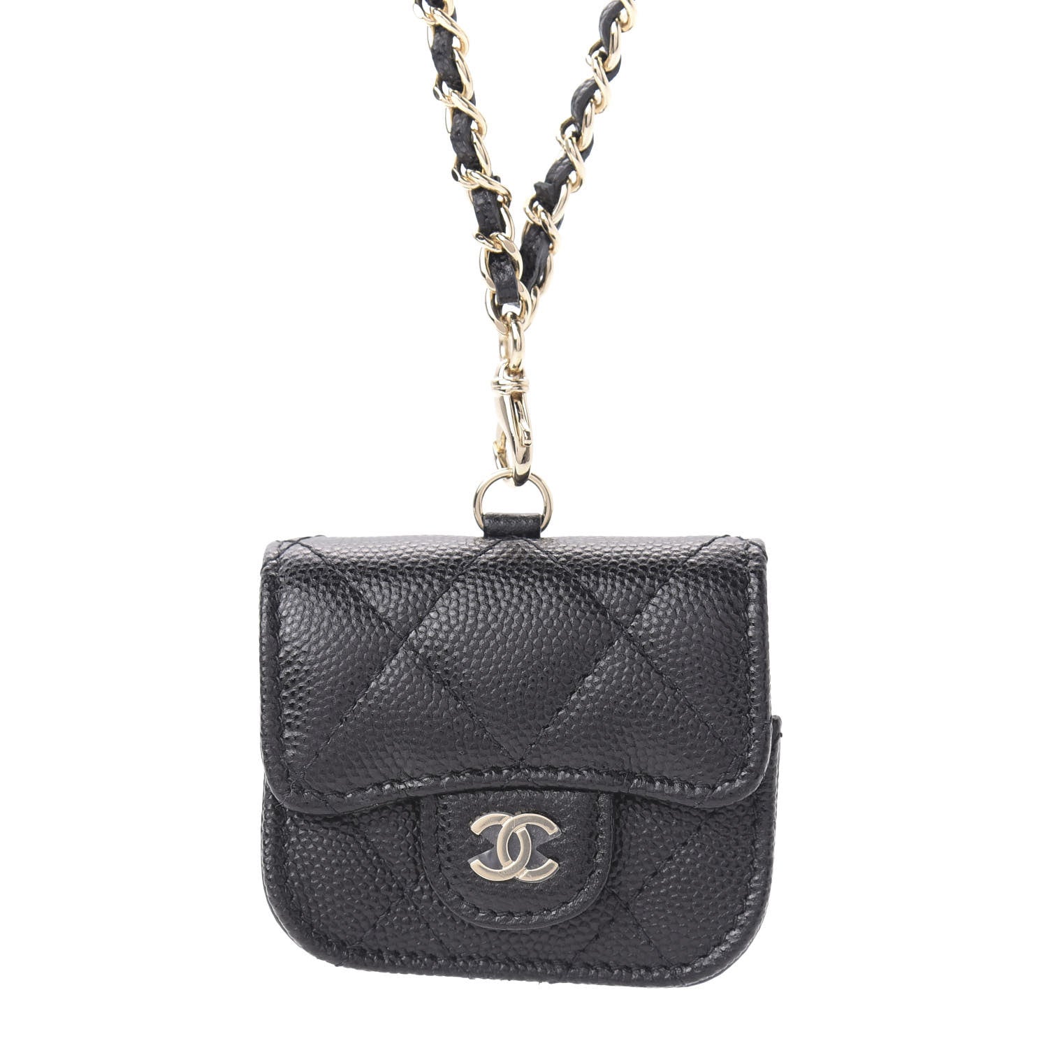 Chanel Caviar Quilted Airpods Pro Case Black 4 of 10