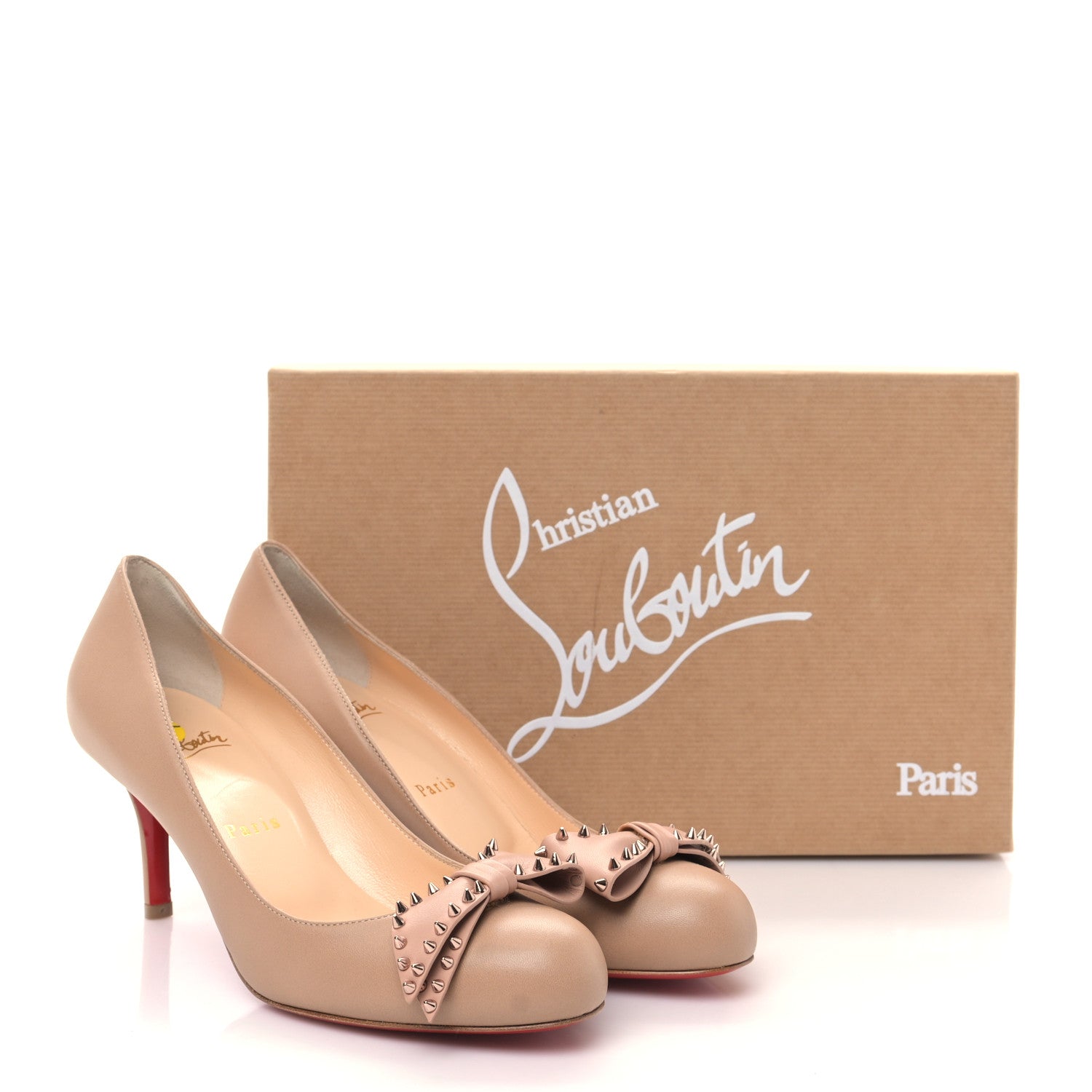 Christian Louboutin Shiny Nappa Ballalarina 70 Pumps 37.5 Nude 8 of 8