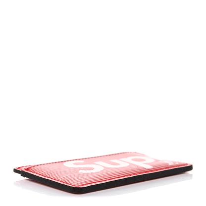 Louis Vuitton X SUPREME Epi Card Holder Red 4 of 6