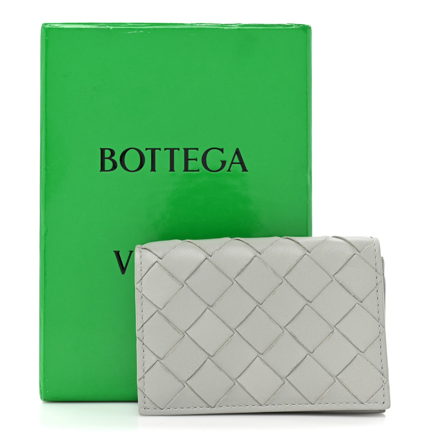 Bottega Veneta Nappa Intrecciato Card Case Agate Grey 9 of 9