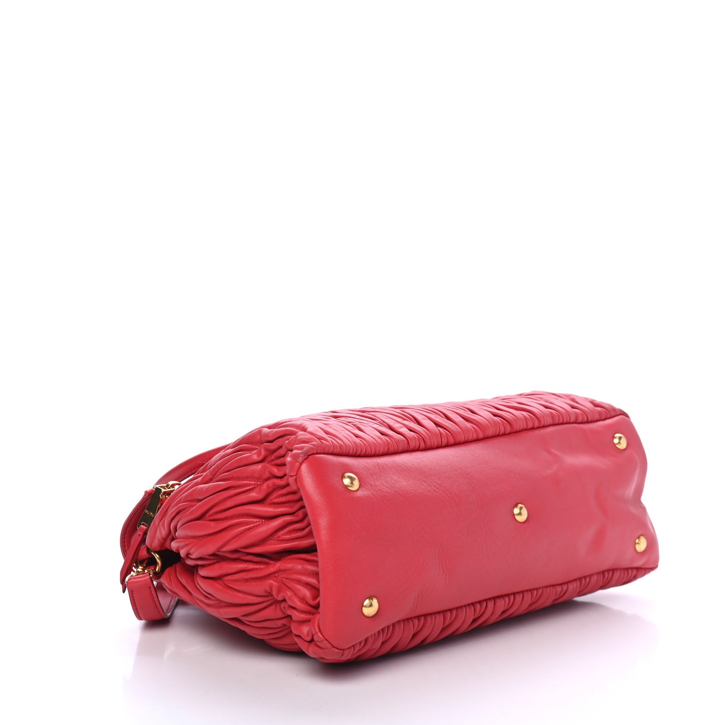 Nappa Matelasse Top Handle Bag Rosso