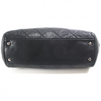 Chanel Quilted Shopping Tote Caviar Navy 4 of 13
