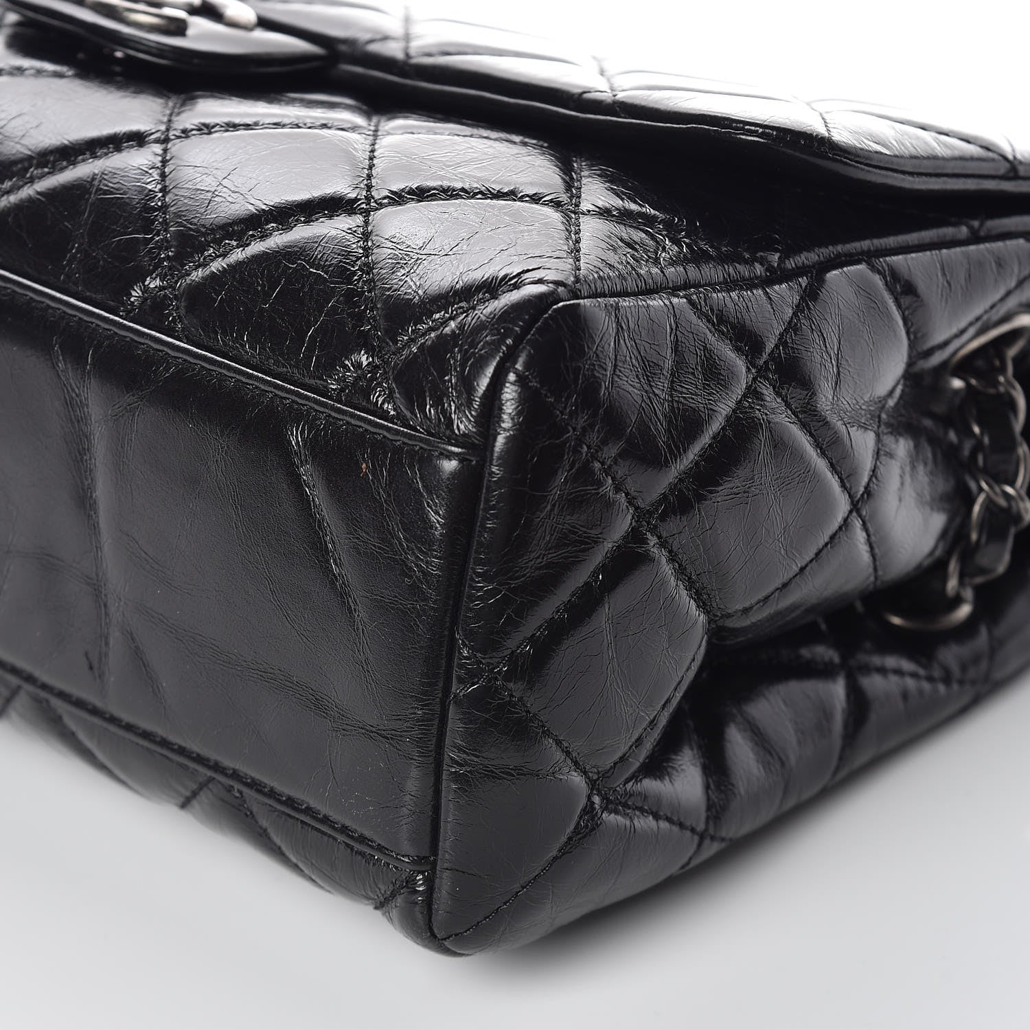 Chanel Glazed Calfskin Quilted Large Coco Soft Flap Black 6 of 12