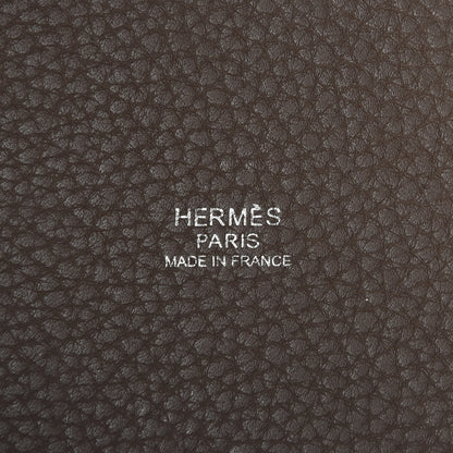 Hermes Taurillon Clemence Picotin 22 MM Etoupe 6 of 9