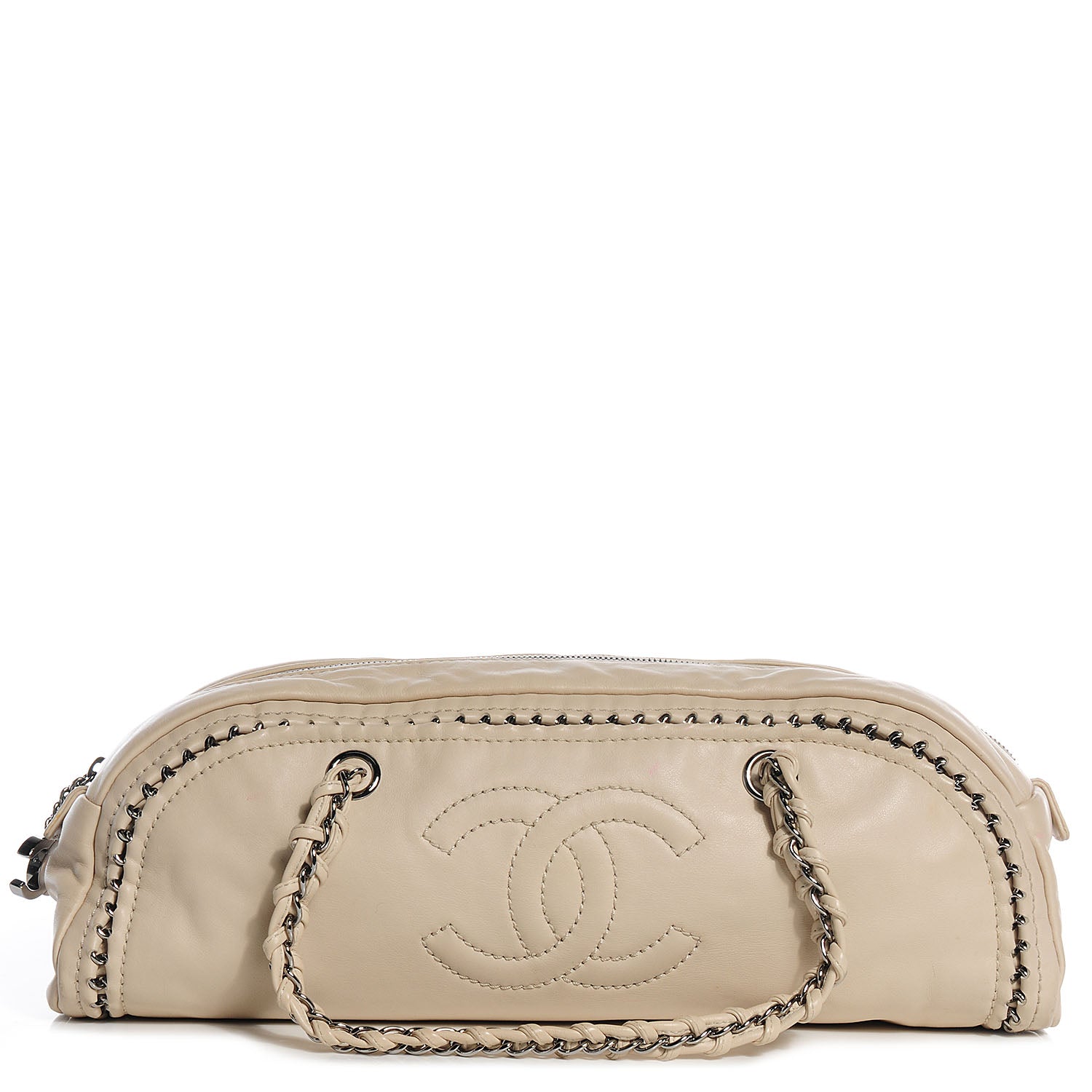 Chanel Smooth Calfskin Luxe Ligne Petit Bowler Light Beige 1 of 7