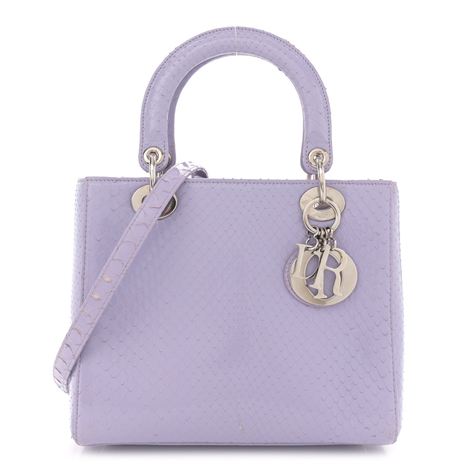 Christian Dior Snakeskin Medium Lady Dior Purple 1 of 13