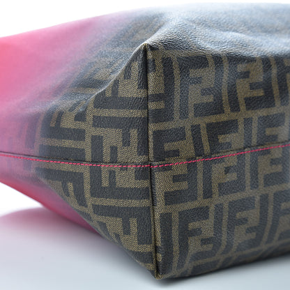 Fendi Zucca Spalmati Ombre Medium Roll Tote Tobacco Ciclamino Moro 12 of 13