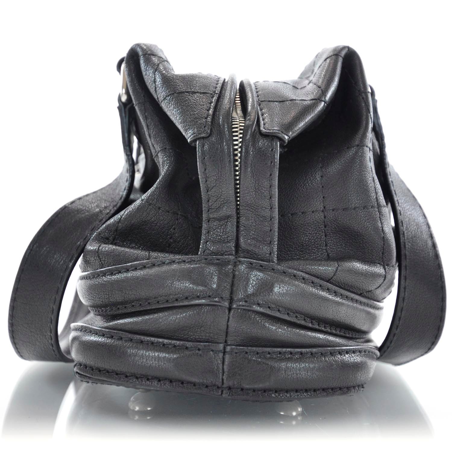 Chanel Leather Essential Bowler Black 4 of 9
