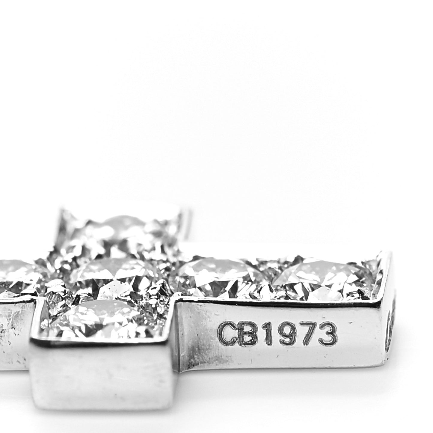 18K White Gold Diamond .30ctw Cross Charm Pendant