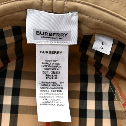 Burberry Cotton Gabardine Bucket Hat L Honey 7 of 7