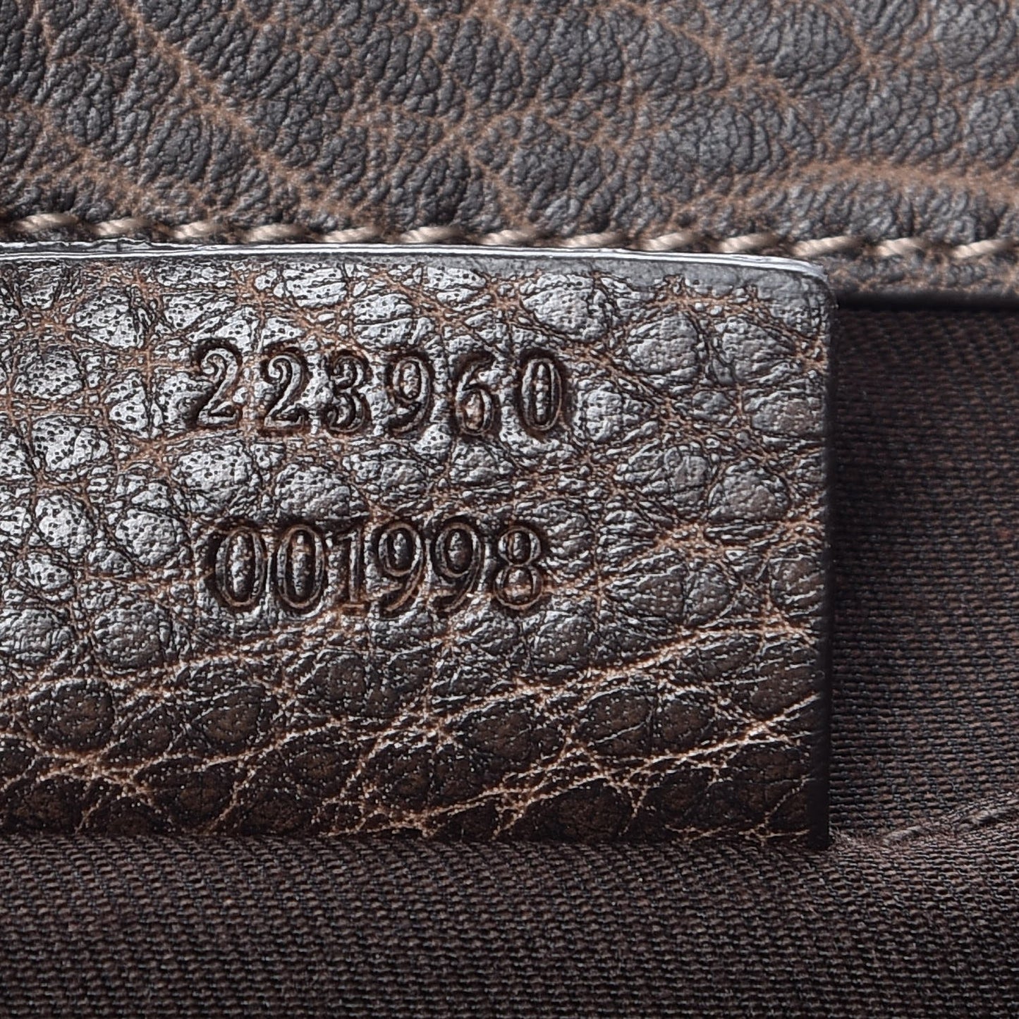 Guccissima New Pelham Clutch Dark Brown