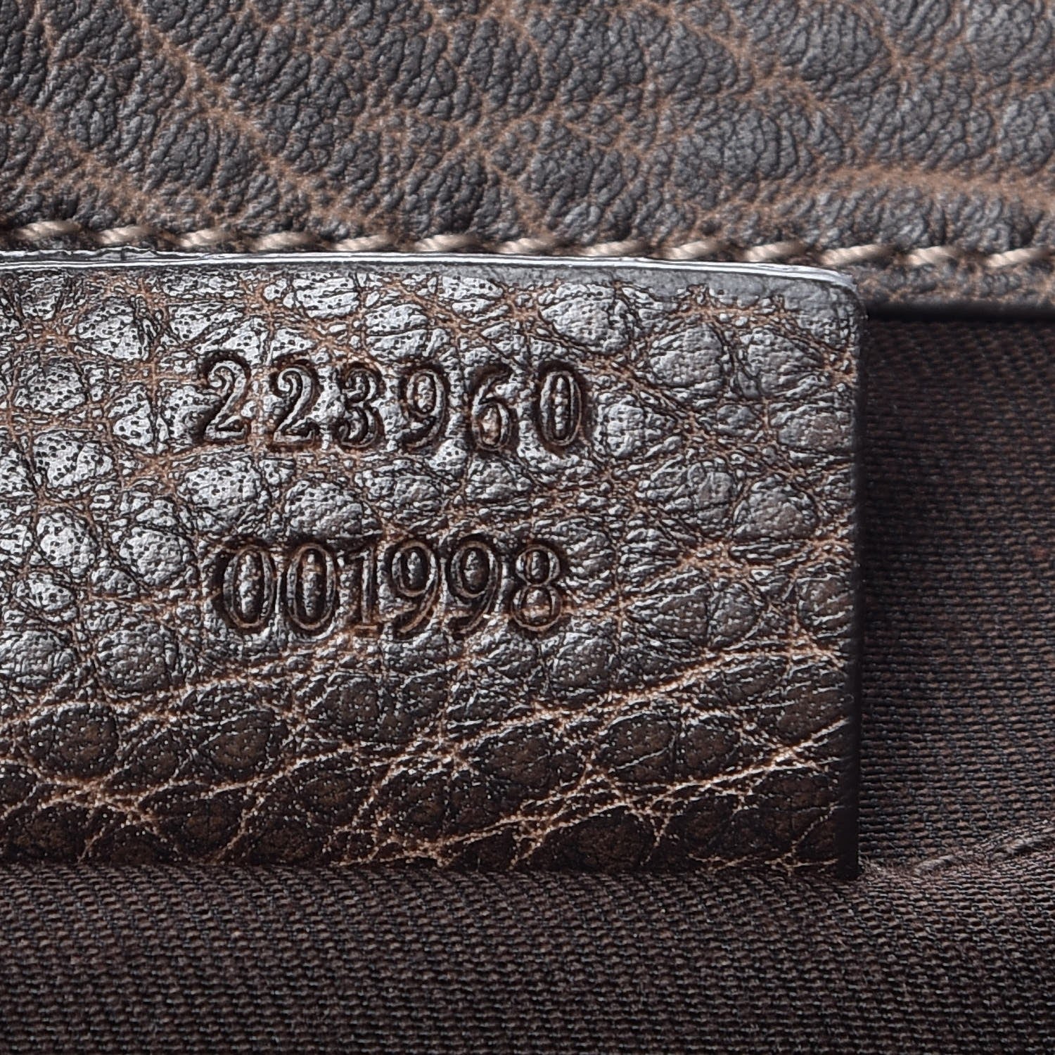 Gucci Guccissima New Pelham Clutch Dark Brown 7 of 8