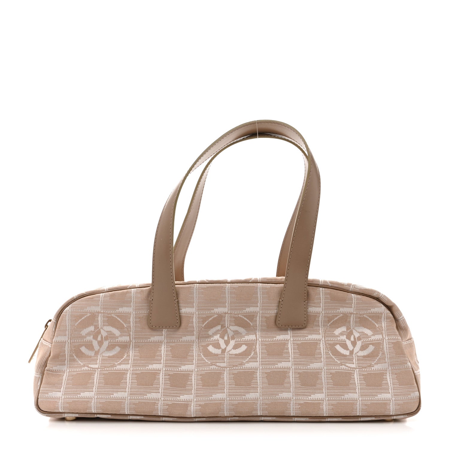 Chanel Nylon Travel Bowler Beige 1 of 14