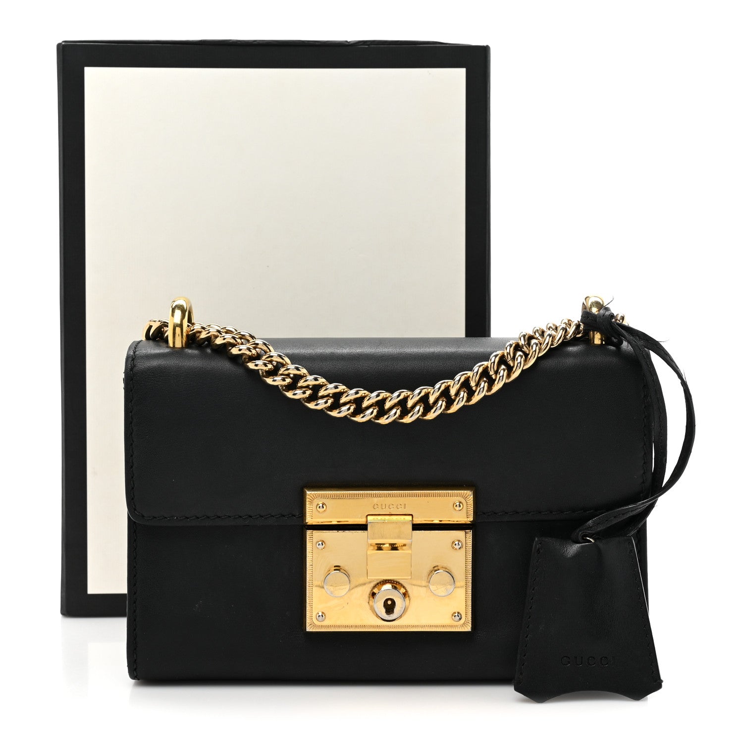 Gucci Calfskin Small Padlock Shoulder Bag Black 19 of 19