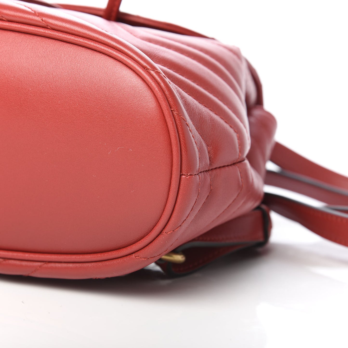 Calfskin Matelasse GG Marmont Flap Backpack Hibiscus Red