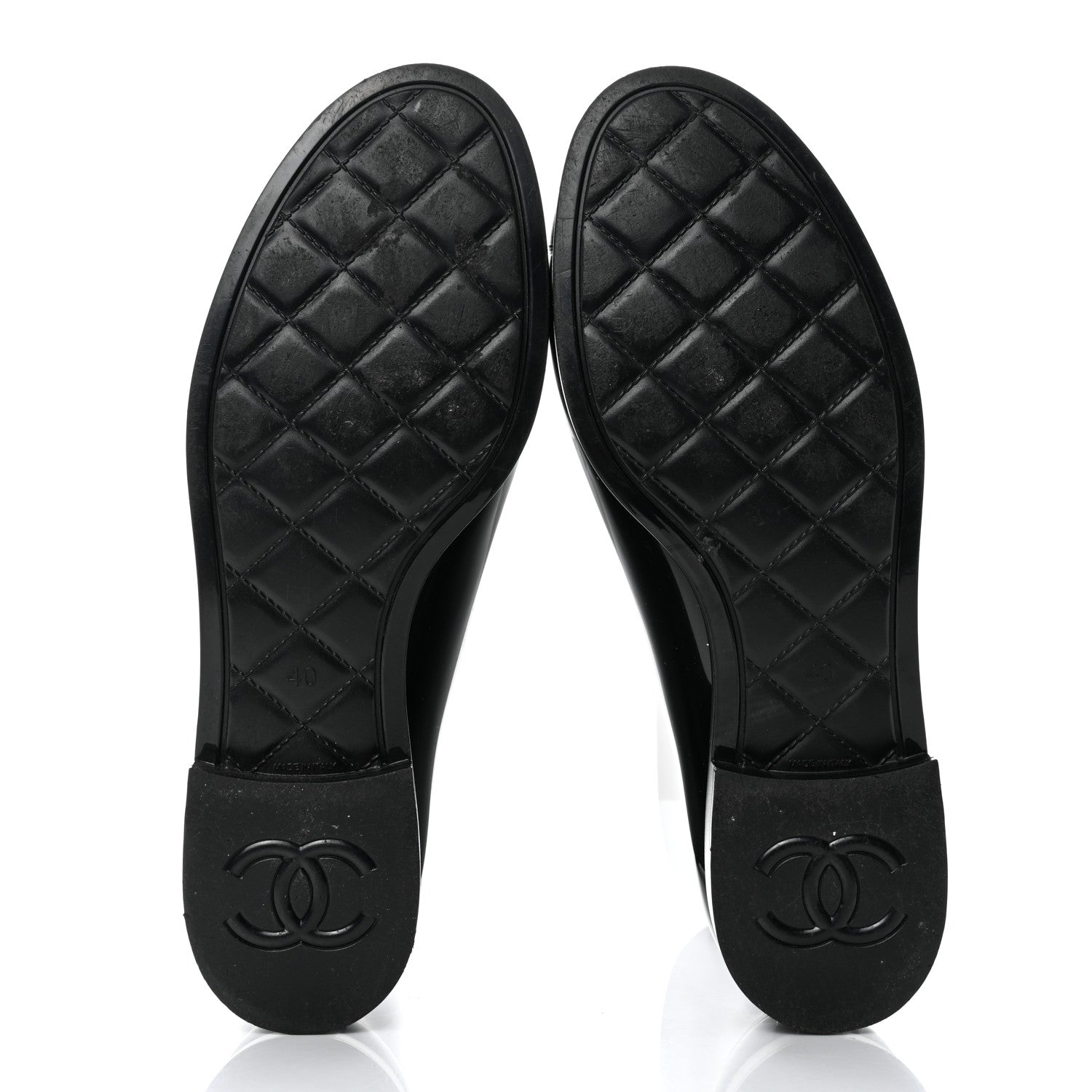 Chanel Rubber Rain Boots 40 Black 5 of 8