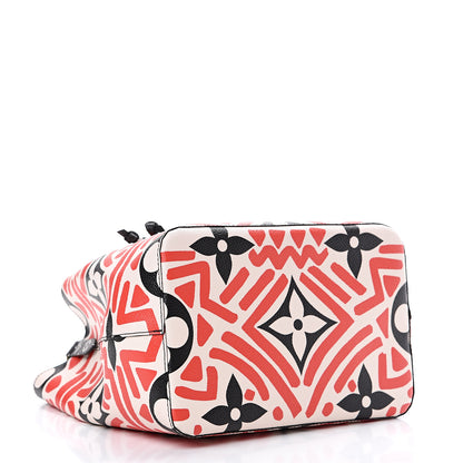 Louis Vuitton Monogram Giant Crafty NeoNoe MM Creme Rouge Black 3 of 9