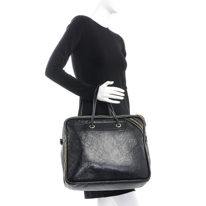 Balenciaga Agneau Medium Blanket Square Tote Black 3 of 9