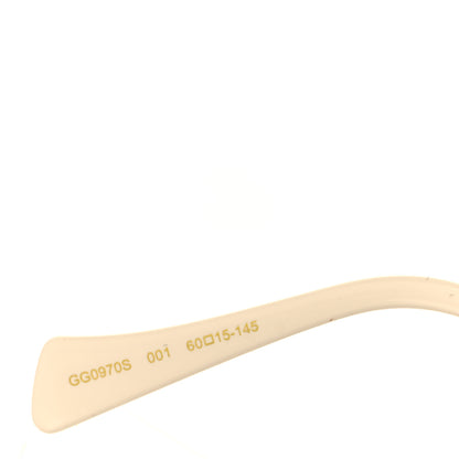 Gucci Metal Square Frame Sunglasses GG0970S Gold Grey 7 of 7