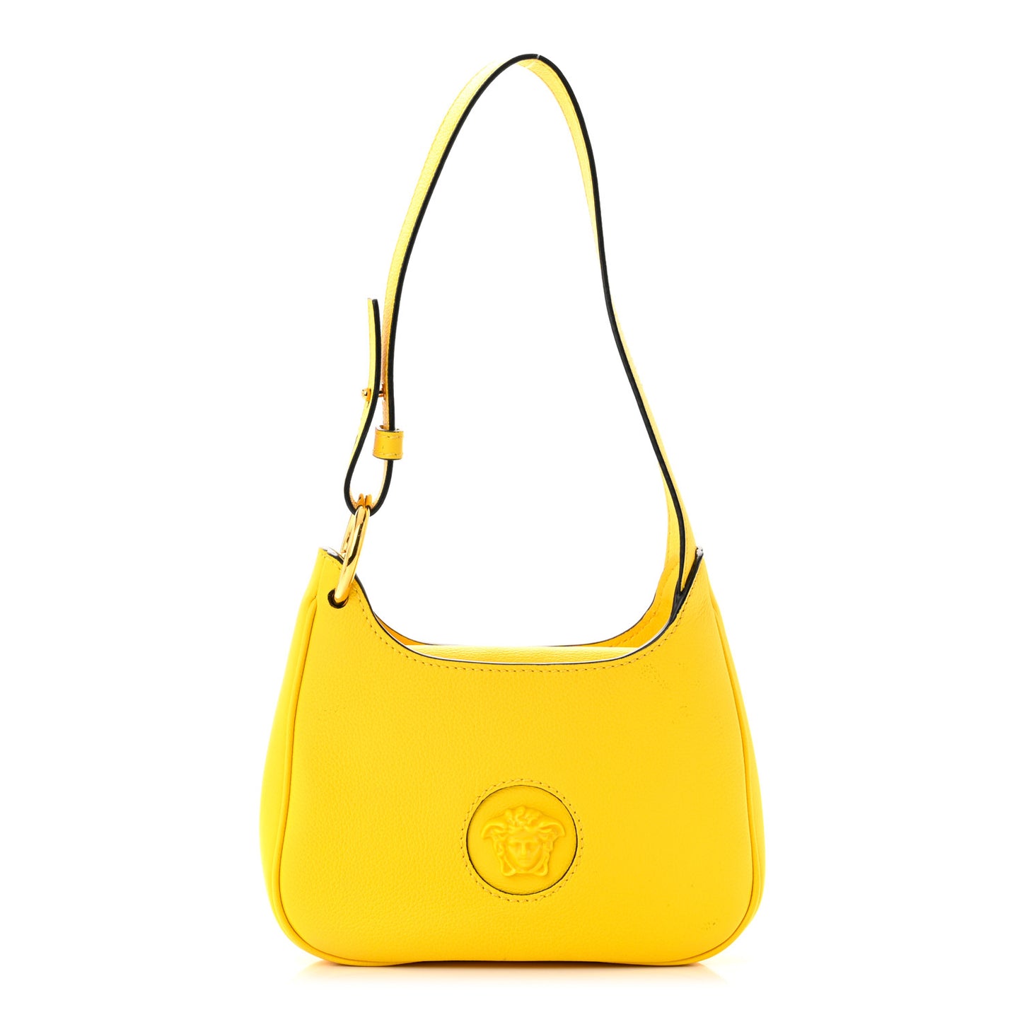 Calfskin La Medusa Mini Hobo Crossbody Yellow