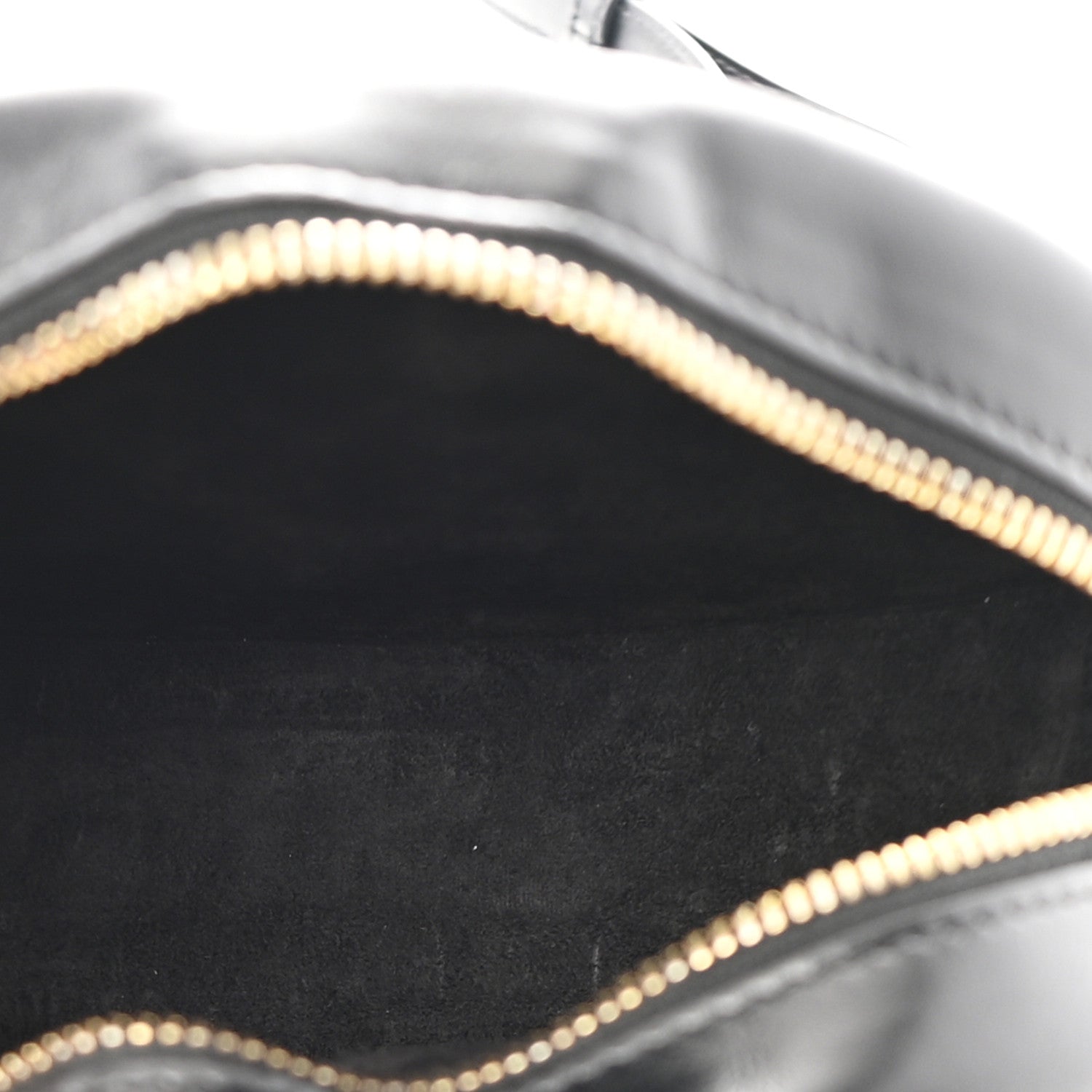 Celine Smooth Calfskin Cuir Triomphe Oval Bag Black 5 of 9