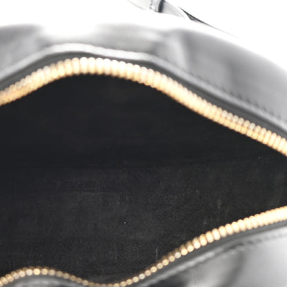 Celine Smooth Calfskin Cuir Triomphe Oval Bag Black 5 of 9