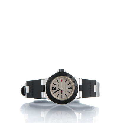 Bulgari Aluminum Rubber 29mm Diagono Quartz Watch 9 of 11